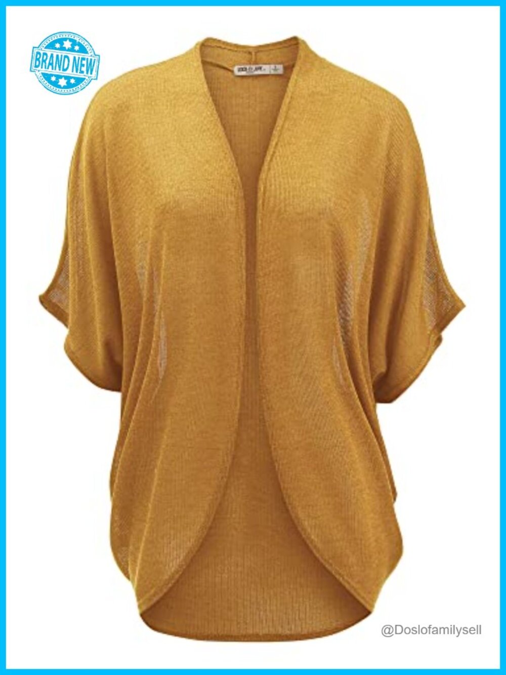 Women's Lightweight Open-Front Batwing Kimono Cardigan